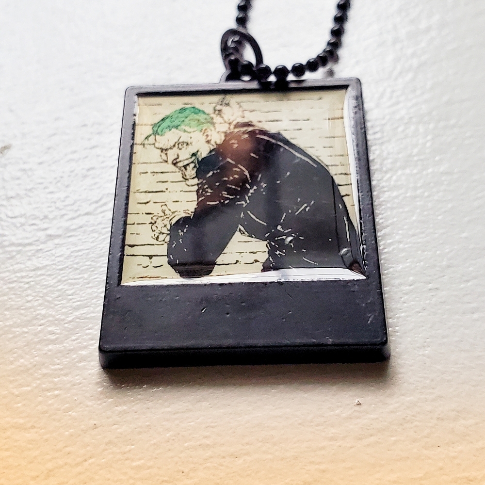 Joker key fob necklace